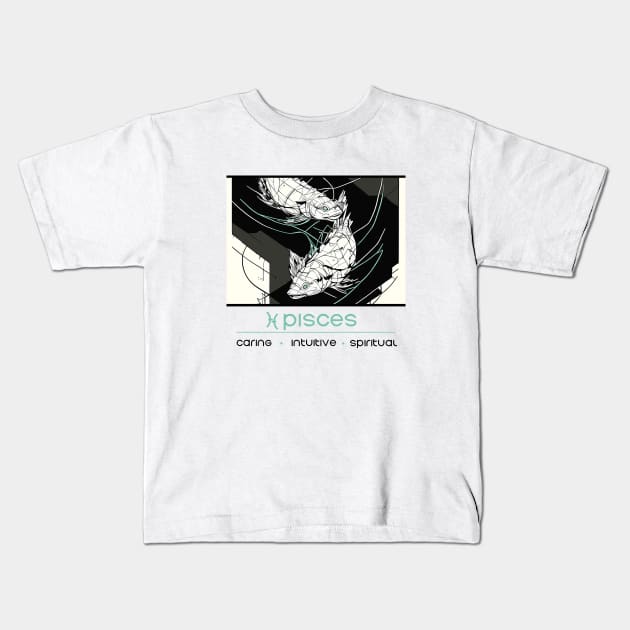 Pisces Season - Zodiac Graphic Kids T-Shirt by Well3eyond